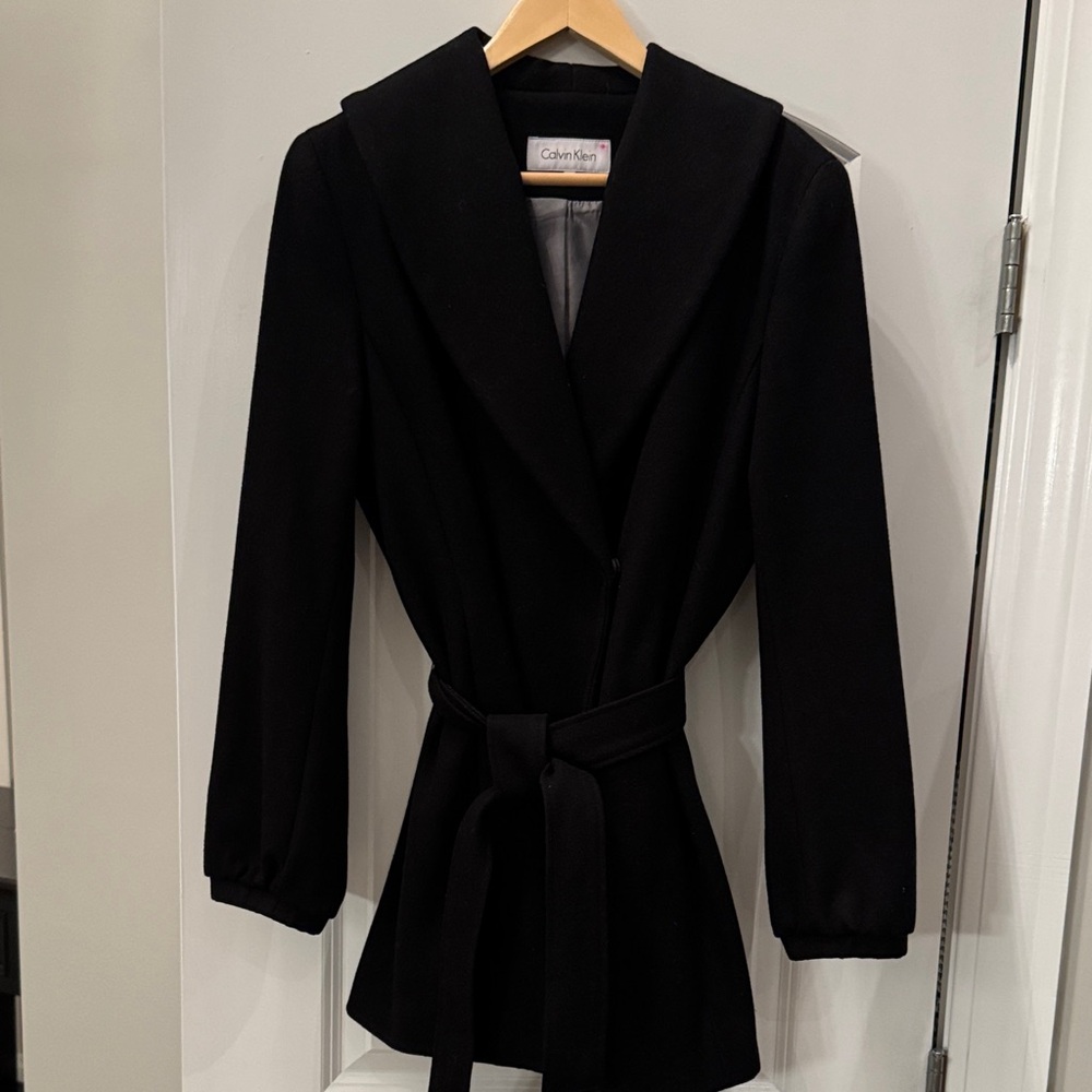 Calvin Klein Elegant Black Trench Coat